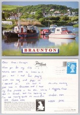 c33191  Braunton Devon England  postcard 2002 stamp