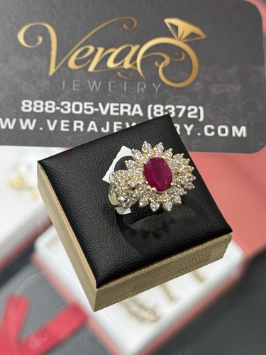 14k yellow gold - gold, ruby