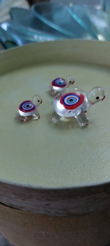 Miniature turtle family glass - miniature,