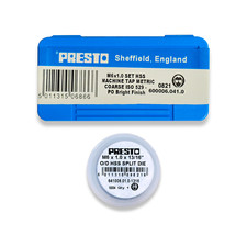 Presto M6 TAPS DIE M6 X 1.0 HSS 3PC Tap Set First, Second & Plug Taps OR Die