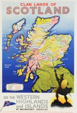Vintage POSTER Old Clan Map