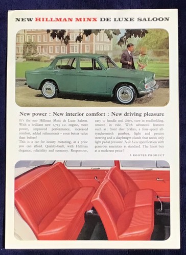 Hillman minx luxe saloon - minx,