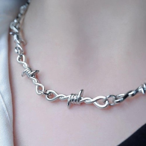 Barbed wire choker necklace - barbed,