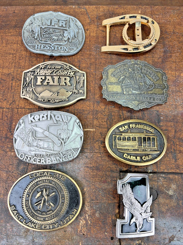 Lot belt buckles vintage - belt,