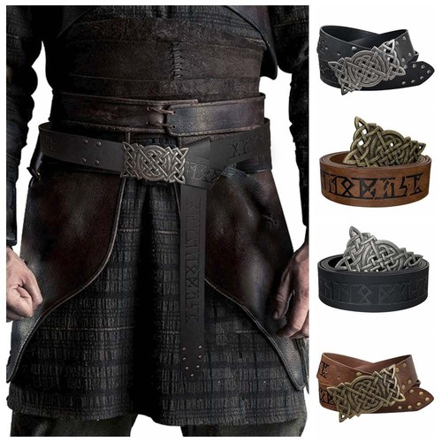 Leather medieval belt - leather,