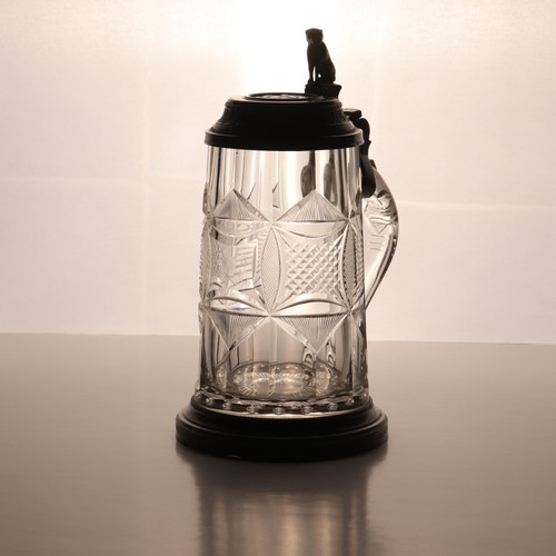Antique cut crystal pewter - crystal,