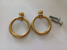 x2 Original Stag Minstrel brass Drop round Handle With Screws 