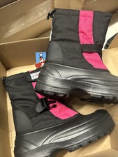 Stonz Winter Boots Cold Weather Insulated Super Light Pink Black Youth 4