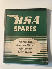 Bsa spares 1954 - spares, and