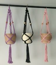Macrame Plant Hanger Garden Hanging Planter Basket Rope Flower Pot Holder Decor 