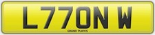 Number plate L77 ONW