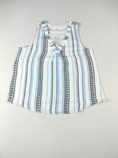 Bohemian Top Womens Small Blue