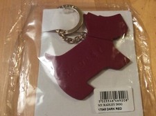 BNWT New Radley Leather Keyring - My Radley Dog - Dark Red Scottie Dog