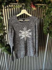 Ladies navy Tommy Hilfiger Christmas jumper size XS uk8