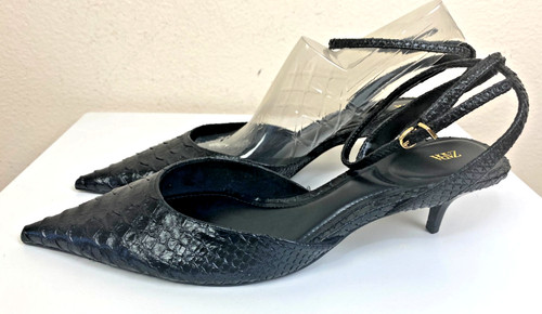 Zara black faux snakeskin - black,