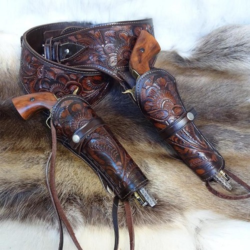 Wild west tooled leather - west,