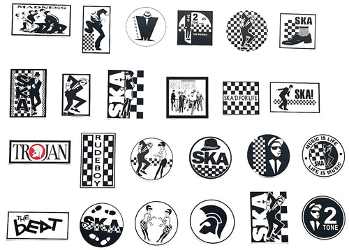 Ska indoor stickers - stickers,, two
