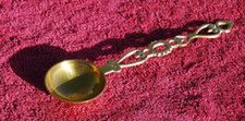 Ornate brass spoon small ladle 24cm long