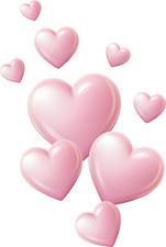 x10 Smooth Pink Heart Vinyl