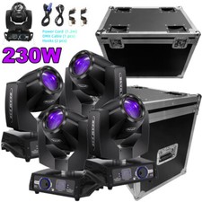 4PCS 230W 7R Beam Moving Head Light DMX 16Prism Sharpy Stage Light w/Flight Case