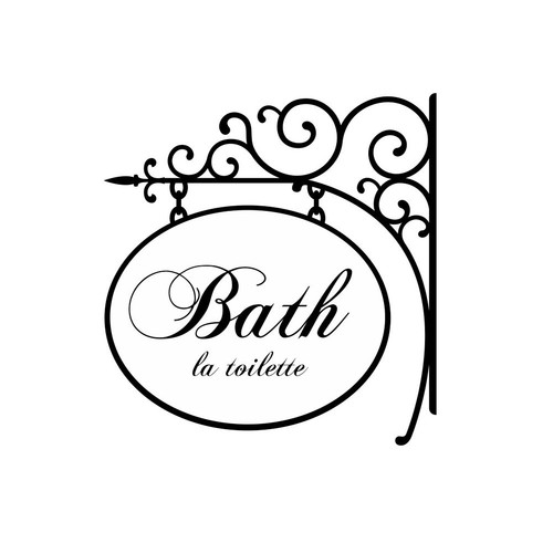 Bath sign bathroom toilet wall - bath,