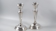STERLING SILVER CANDLESTICKS 316G VINTAGE 1934 ART DECO