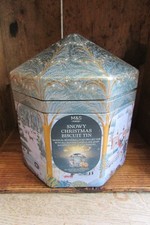 Empty M&S Light Up Musical Projector Biscuit Tin 17cm H x 15.5 cm Sq