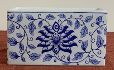 Blue & White Floral Porcelain