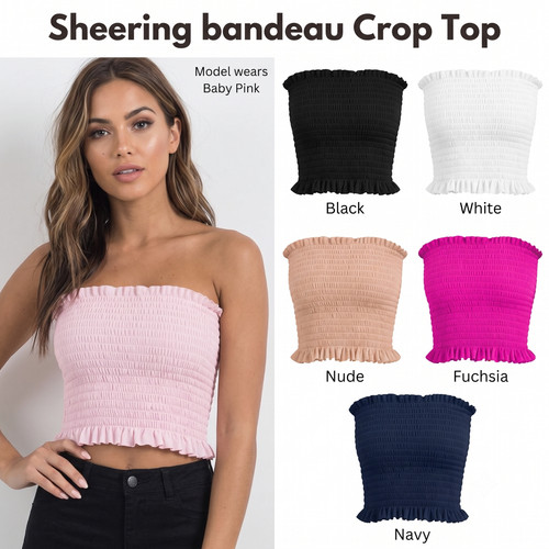 Ladies sheering bandeau bra - bandeau,