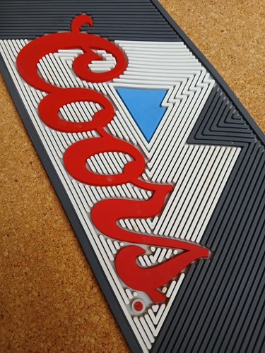 Coors beer bar mat - , breweriana