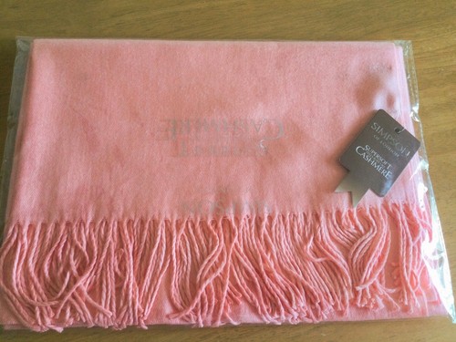 Salmon pink pashmina cashmere - salmon,
