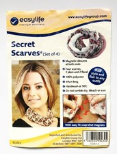 EASYLIFE   SET OF 4 SECRET SCARVES   -   WITH MAGNETIC CLOSURES