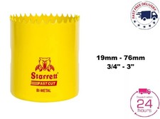 Starrett Holesaw FCH Fast Cut Bi-Metal Holesaw 19-76mm 3/4"-2" Starret Hole Saw