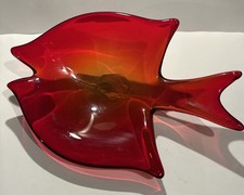 Vintage Murano Amberina Red