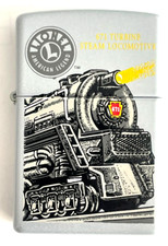 ? ZIPPO LIGHTER - 1999 LIONEL 671 TURBINE STEAM LOCOMOTIVE Grey Matte