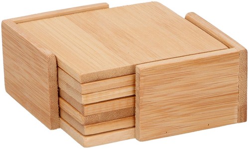 Bamboo coasters set with - bamboo,