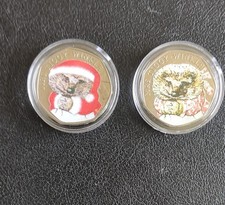 COLOUR 2017 MISS TIGGY-WINKLE 50p COIN WITH XMAS COLOUR 50P FREE.