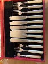 Vintage fish knife and fork - vintage,