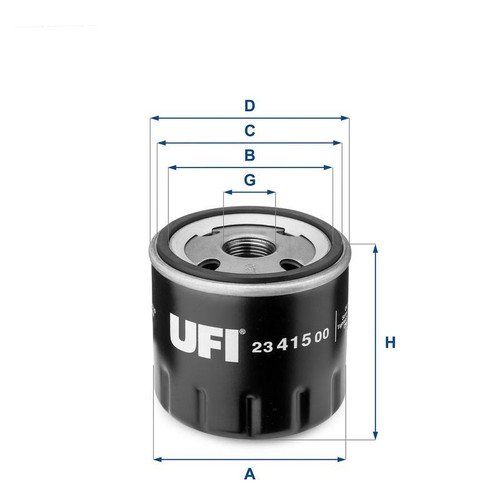 Ufi oil filter spin 71mm - filter,