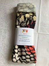 GIFT/MEDIUM/SNAKE/100% Used XXXX long cashmere fingerless gloves/WRIST WARMERS