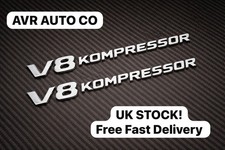2 x Silver Letters V8