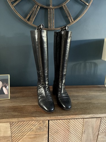 Knee high leather boots - boots, s6/39