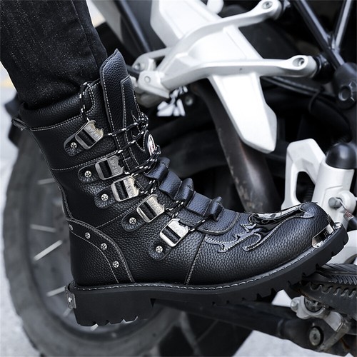 Men motorcycle boots pu - boots,