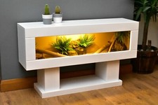 4ft Modern Reptile Vivarium with Low Display Stand - LED Light Included