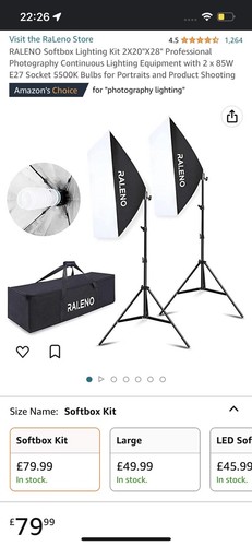 Raleno softbox lighting kit - softbox,