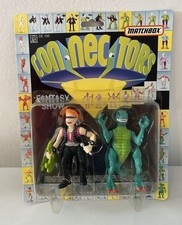 Matchbox ConnecTors Fantasy Show - Punk Rocker and Dinosaur Figures - 1990