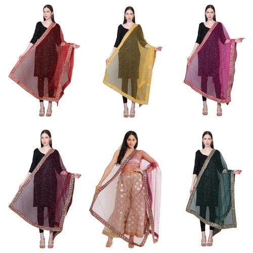 Way2like net bridal dupatta - net,