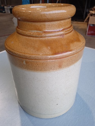 Vintage stoneware jar cica - vintage,