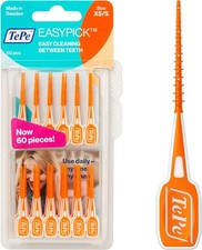TePe EasyPick Toothpicks XS-S – 60pcs Soft Silicone for Tight Gaps