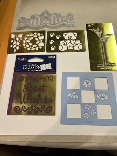Lot d15 new brass stencils - lot,